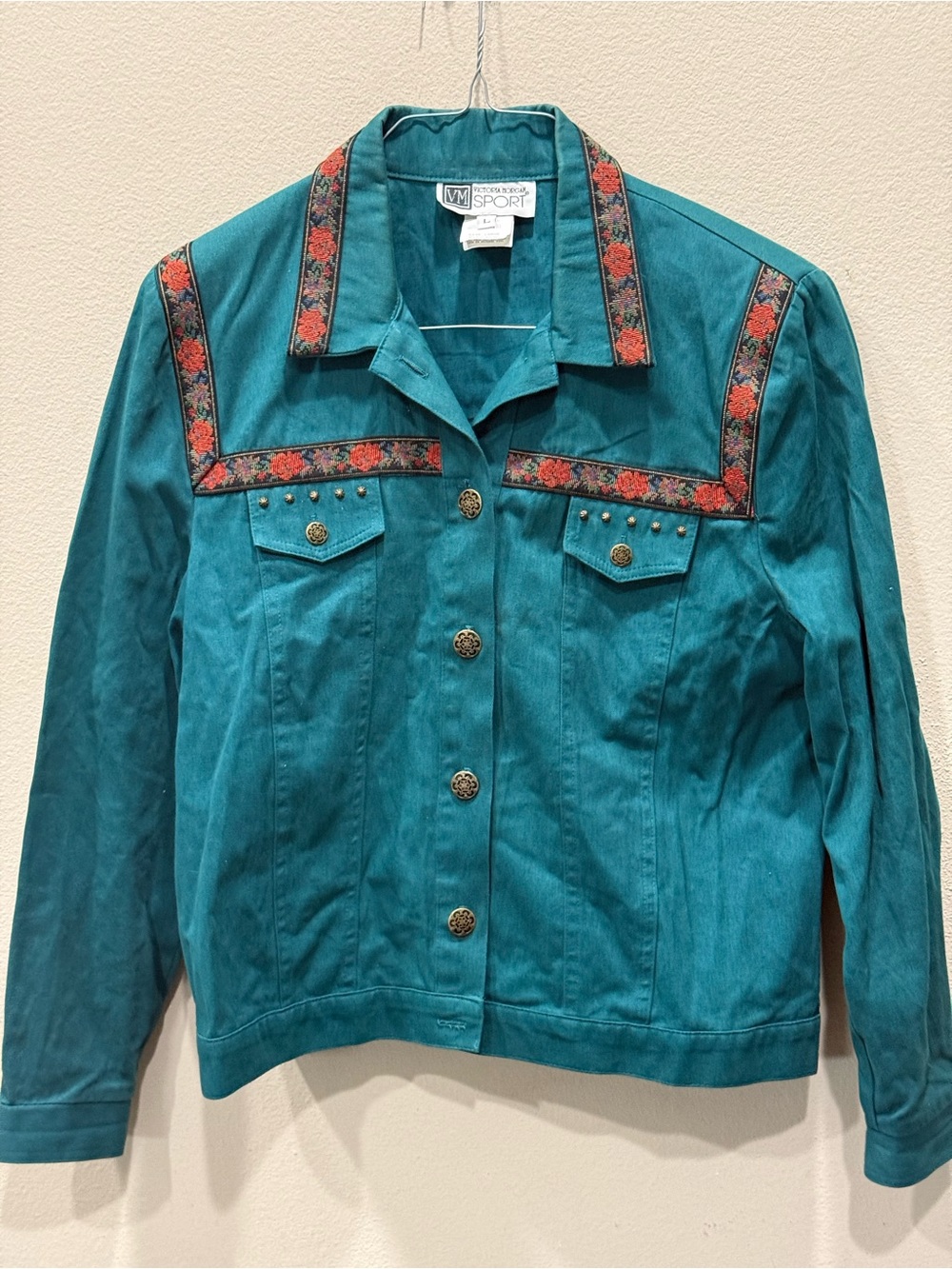 Victoria Morgan Sport Colored Denim Jacket Vintage